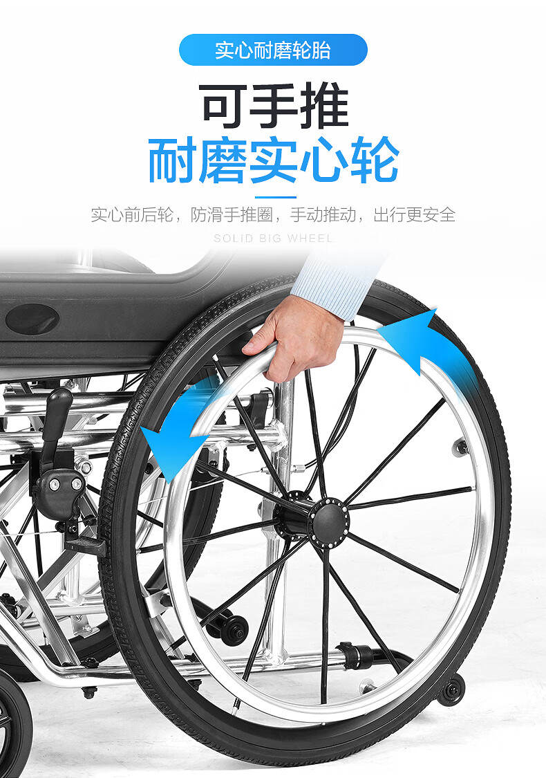 折叠轮椅老人沐浴用轻便防滑洗澡椅带坐便器残疾人手推代步车ml款