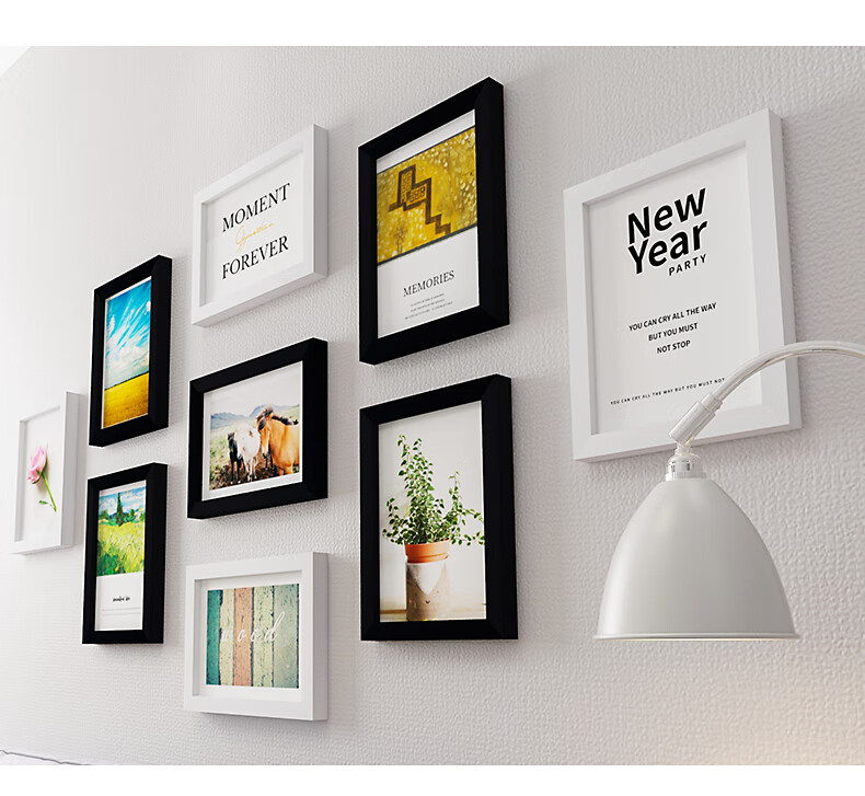 10054186334211商品名称:栩傲柯六寸相框简约照片墙挂墙5免打孔6六7八