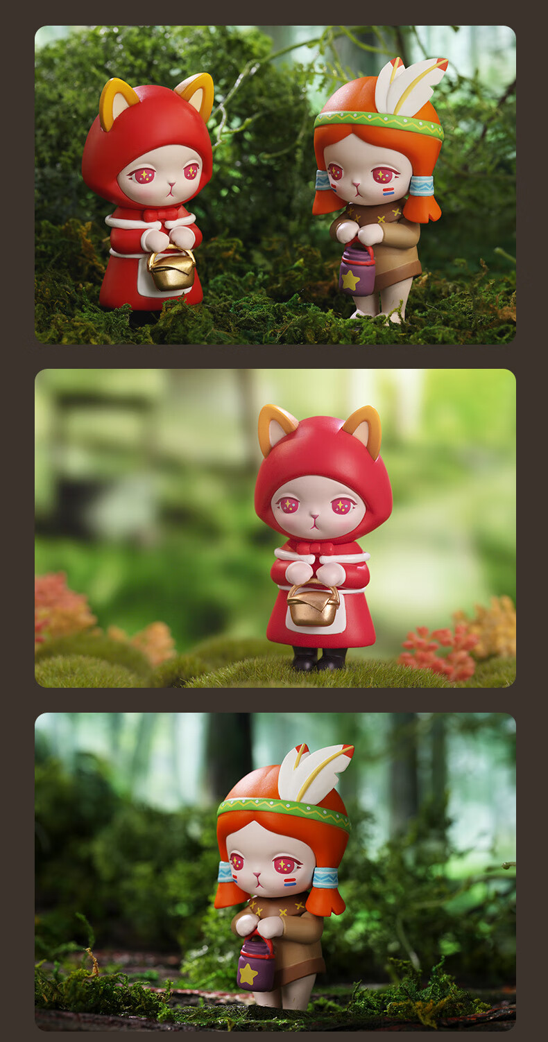 bunny兔子森林系列盲盒花精灵小红帽沉睡公主隐藏确认款系列公仔娃娃