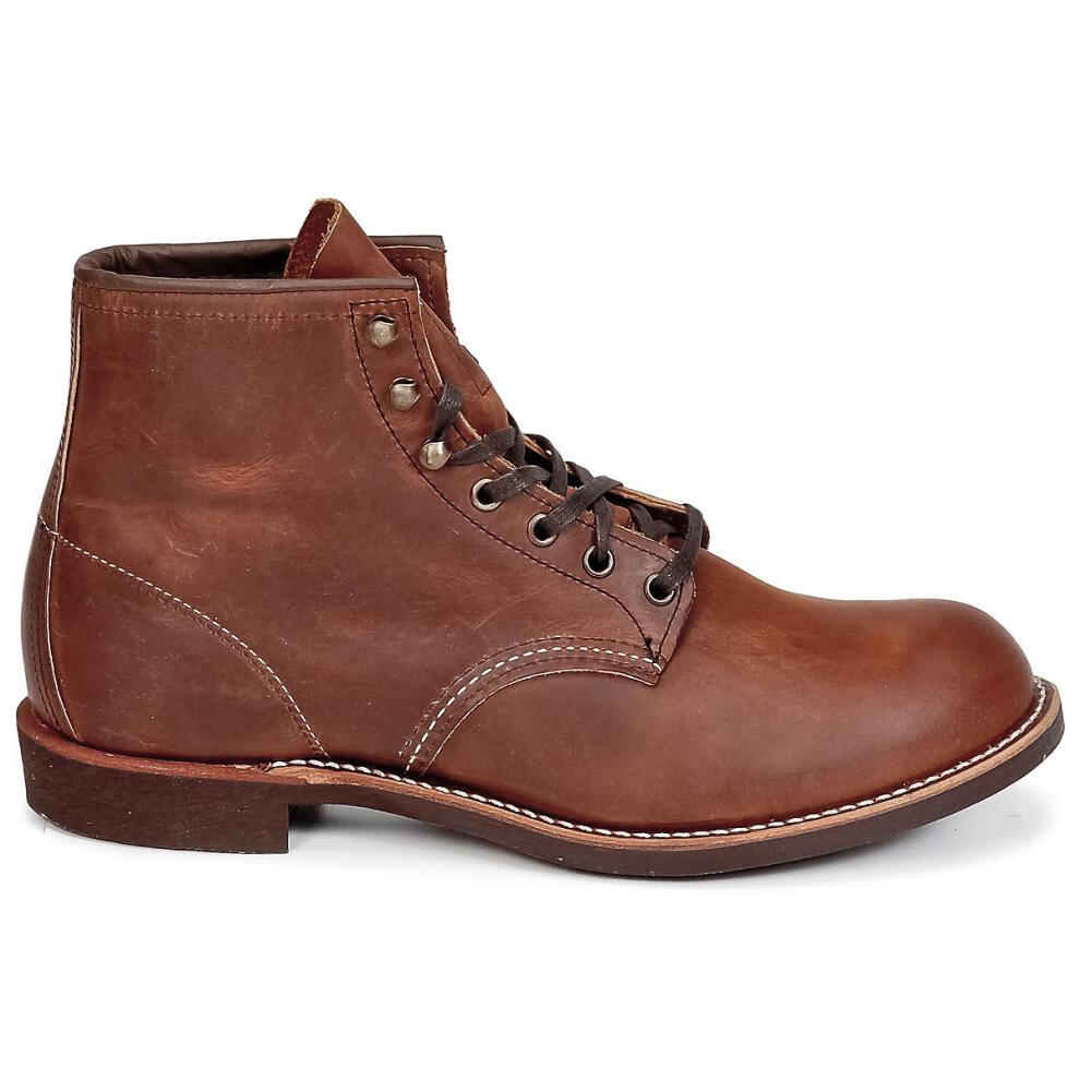 redwing/红翼短筒靴皮靴系带圆头棕色男鞋3343-copper 铜色 421/2