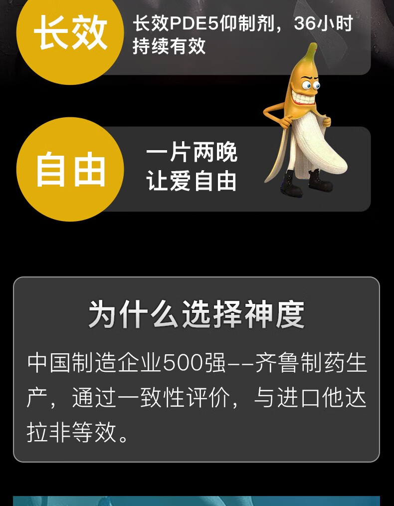 膜片印度日本进口口溶膜片口香糖1盒装20mg7片他达拉菲片韦哥持久不射