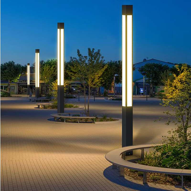 太阳能景观灯户外路灯方形灯柱led草坪仿古道路照明3米广场庭院灯25米