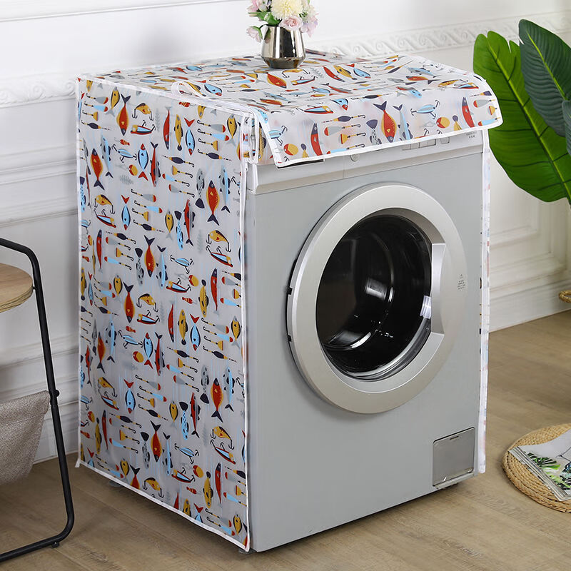 漾族滚筒洗衣机罩防水盖布海尔专用小天鹅洗衣机套罩防尘通用手绘花朵