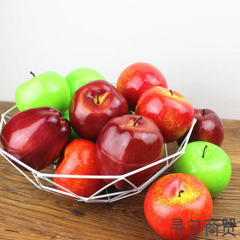 现货直发仿真水果模型假苹果红色绿青苹果蛇果道具摆件