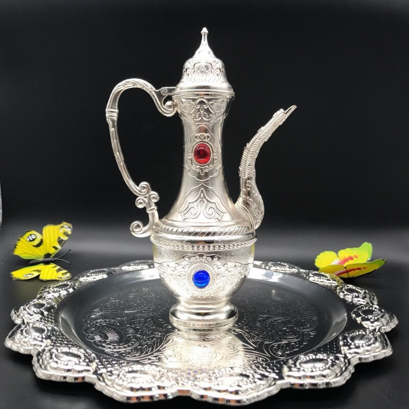 银酒壶纯银饰酒壶套装仿古风老式酒杯家用白酒中式酒具装酒个人纯银