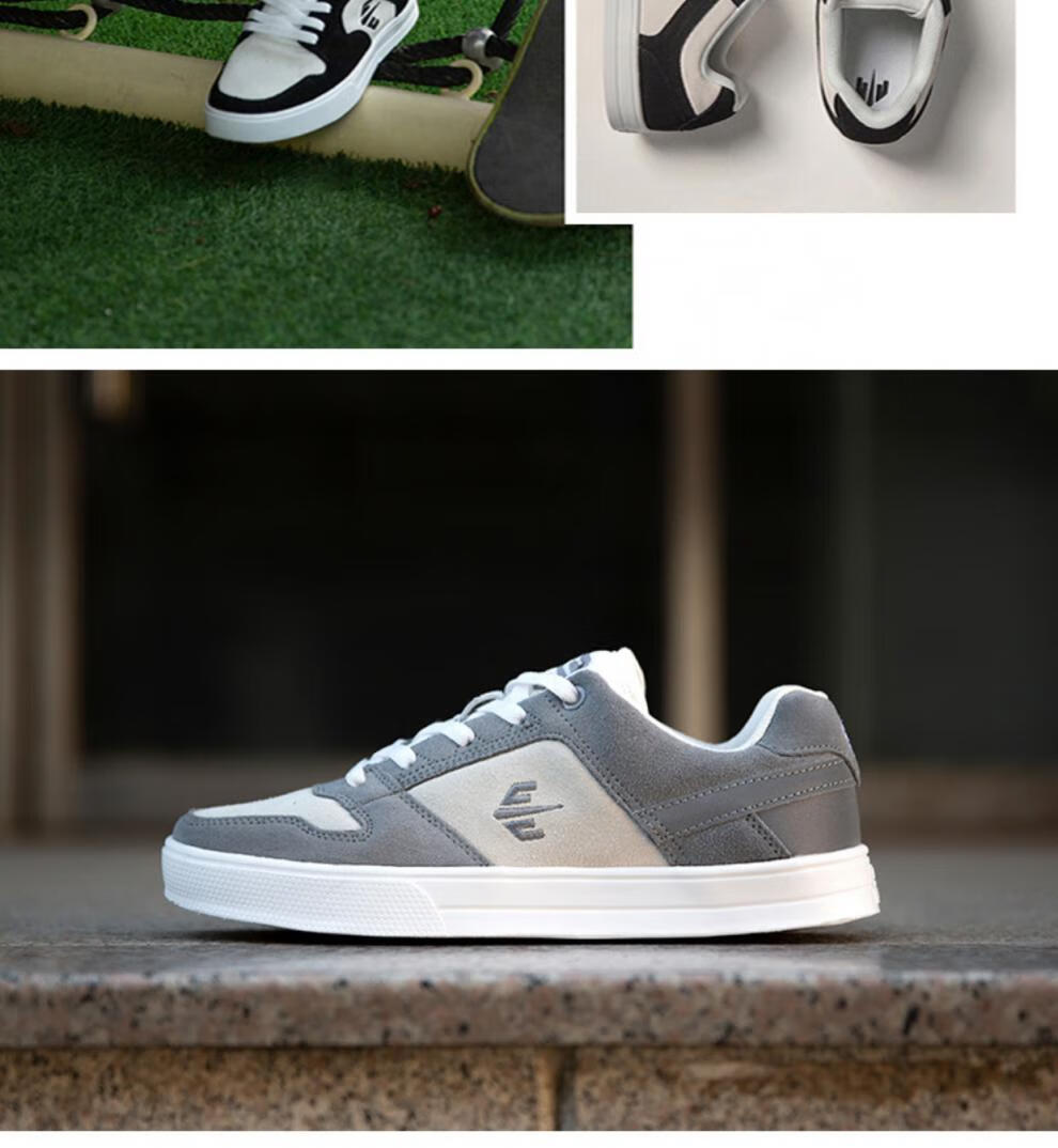 新升级尖客潮滑板鞋耐磨减震防滑翻毛皮低帮学生男女运动休闲lakai