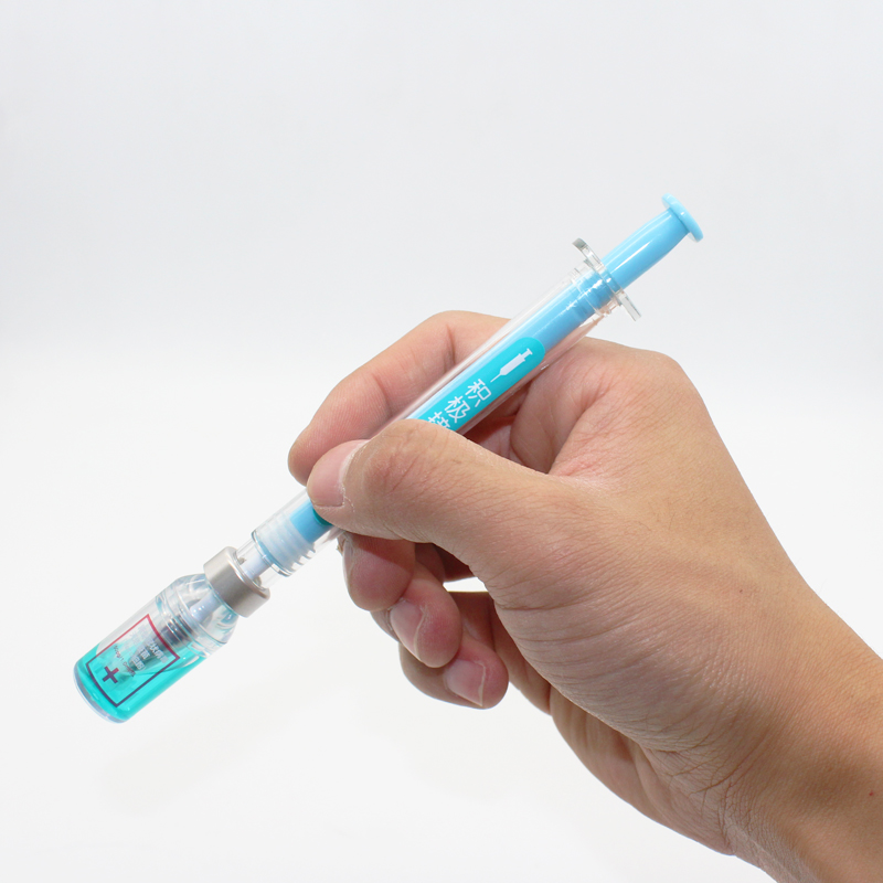 疫苗针管中性笔仿真打疫苗的笔针管中性笔针筒造型创意038mm黑色闺蜜