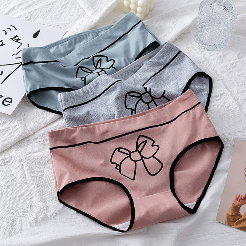 韵菲利高中生内裤女纯棉质初中生学生底裤发育期少女生三角裤衩女孩