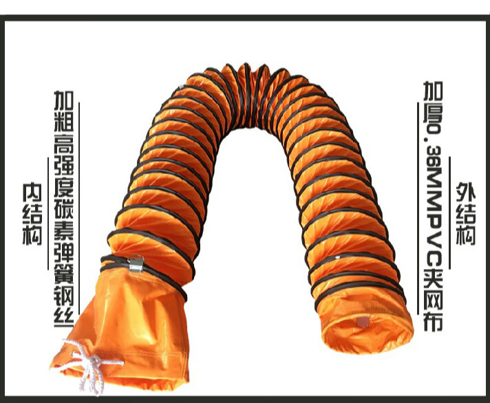 伸缩风管高温排风管排气管管道排风扇软管通风管风机软连接导风管 350