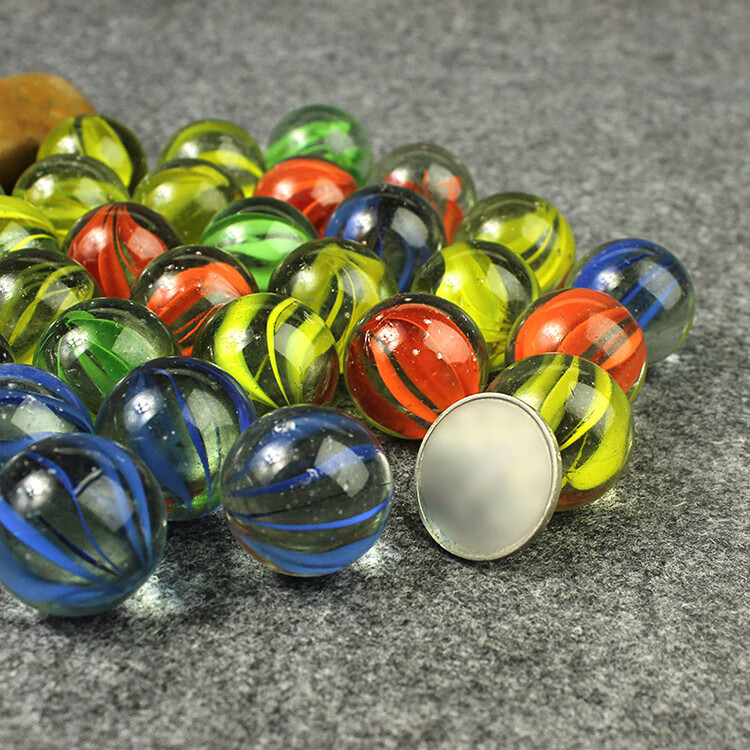 玻璃球弹溜溜球珠机弹珠14mm玻璃珠25mm工艺品 玻璃球14mm 50斤装江苏