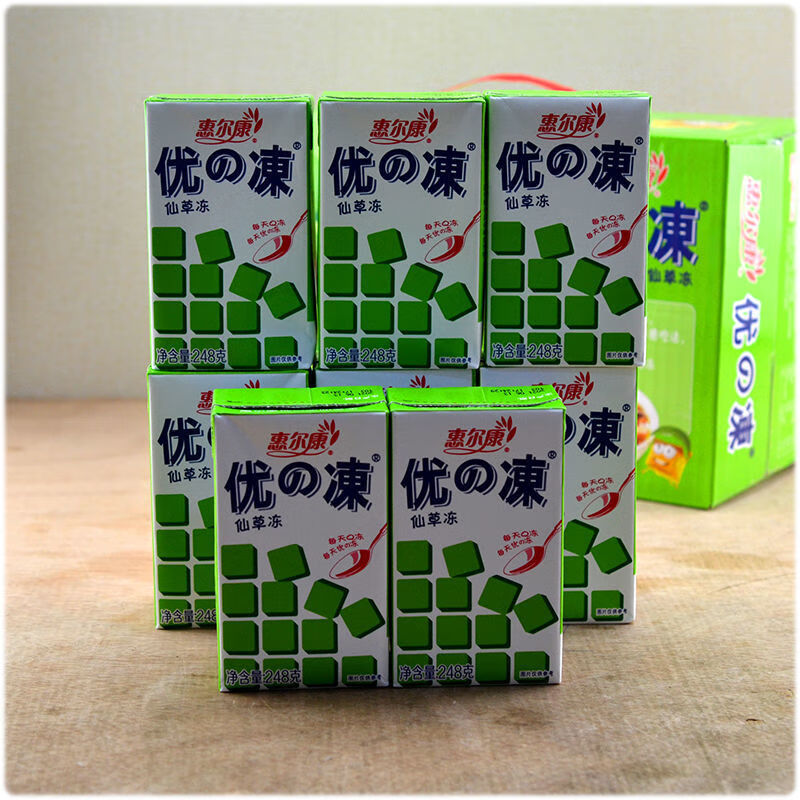 惠尔康 248g*16盒 优の冻凉粉仙草冻 吸冻优的冻果 冻凉茶饮料整箱