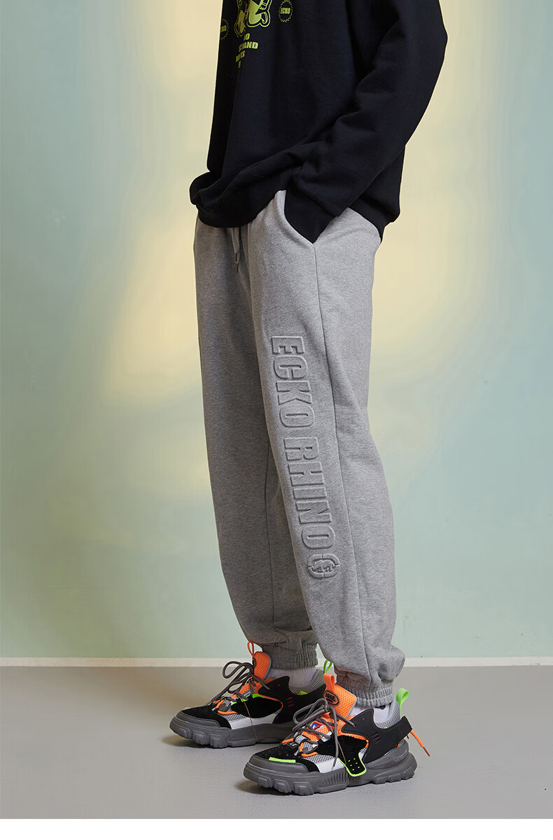 ecko犀牛休闲裤男潮牌春秋季新款宽松百搭帅气潮流束脚校园运动男长