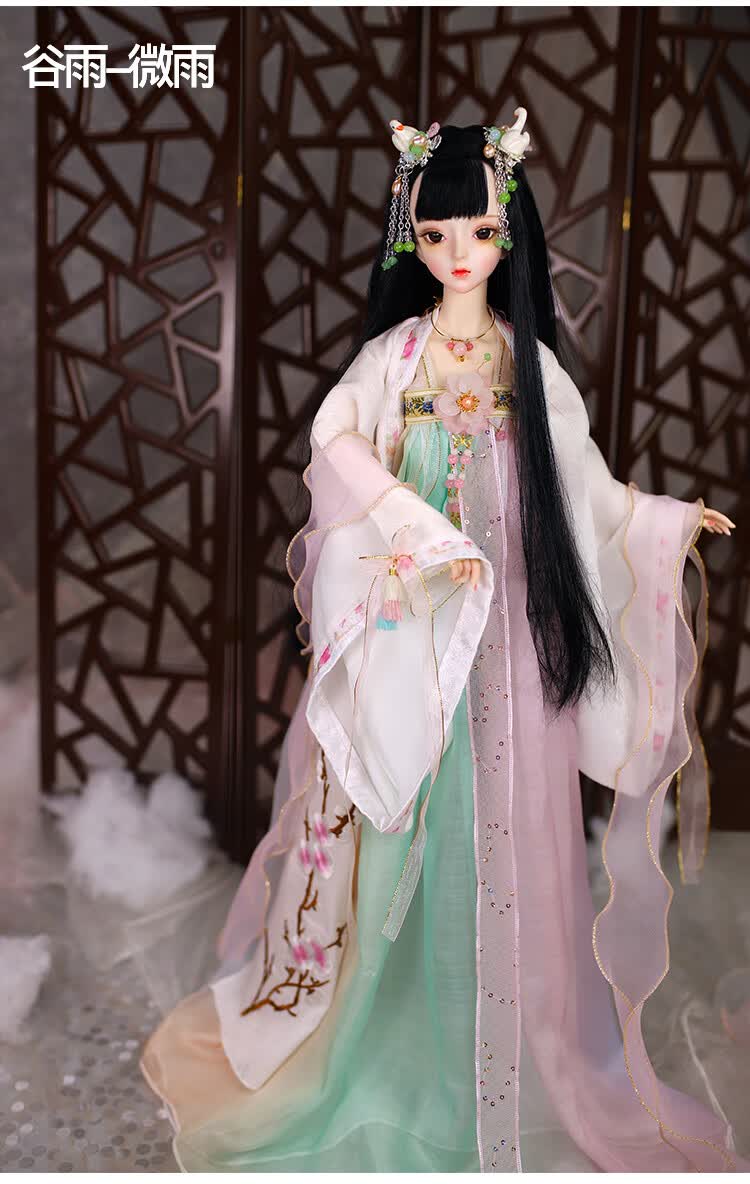 德必胜古装芭比娃娃3分60厘米cm桃花夭夭紫阳谷雨若伊换衣服套装 桃花