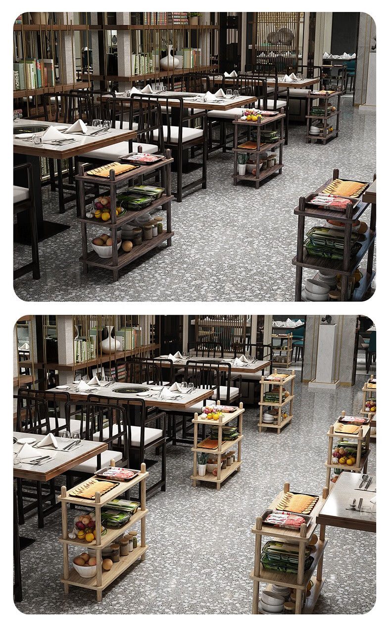 火锅店配菜架子多层落地式商用餐厅饭店烧烤收纳专用串串香上菜架平板