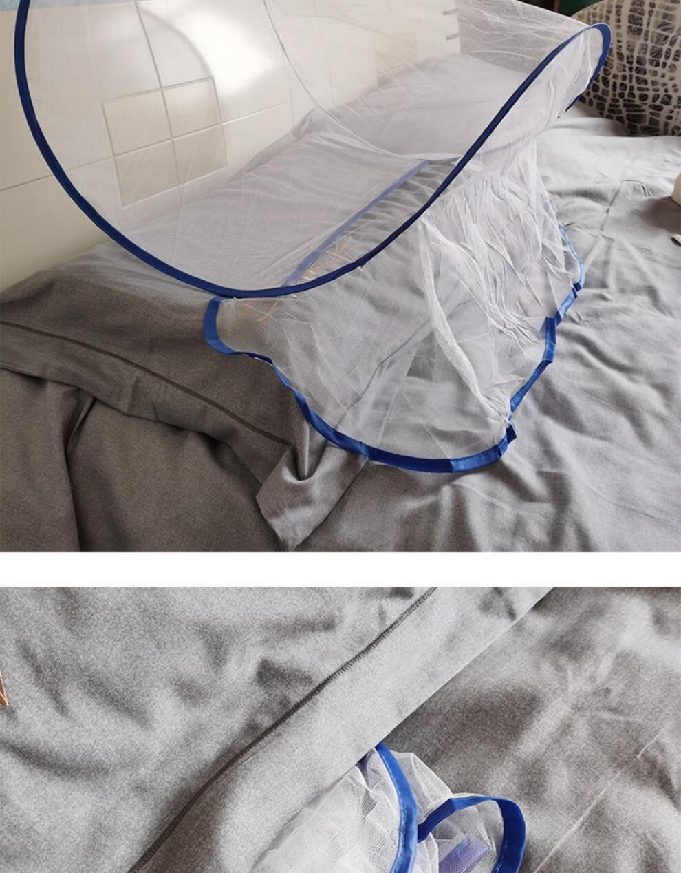 头部蚊帐防蚊头罩防蚊头罩网睡觉用迷你头部小蚊帐纱套面罩面具神器可