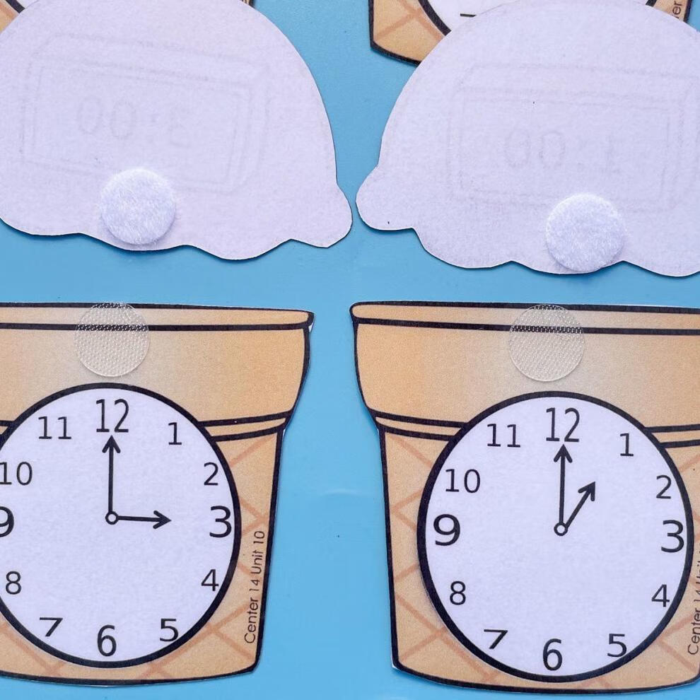 lism京选优品大班科学区区材料幼儿园区域自制教具认识时钟 整点时钟