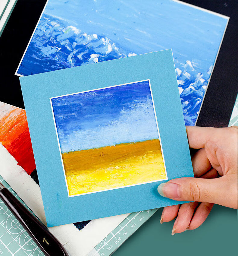 译古 敢不凡(gbufn) 油画棒专用纸10cm20cma5a4 白色细纹绘画纸张正