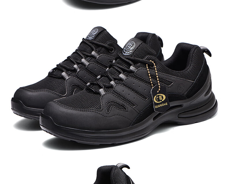 广和劳保鞋夏季男防砸防刺穿钢头透气老保轻便电工绝缘工地鞋定制款