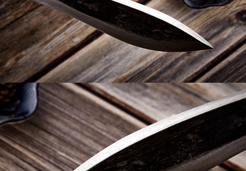 手工锻打龙泉玄铁家用小斩骨刀骨刀剁肉剁骨厨房刀具菜刀配有皮套