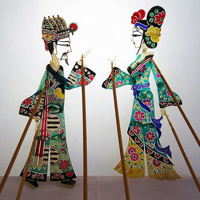 皮影戏皮影戏人物玩具幼儿园手工diy材料包木偶戏幕布陕西皮影表演