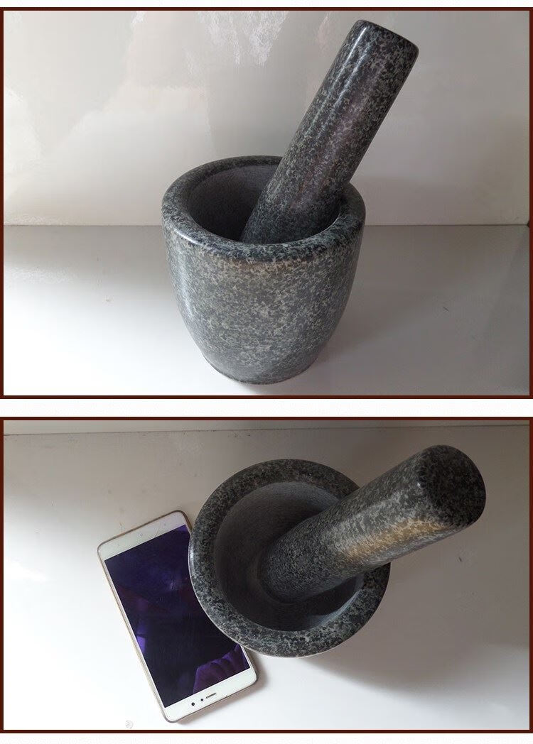 石臼打糍粑青石家用石窝特大号中号打年糕辣椒捣蒜器研磨药材