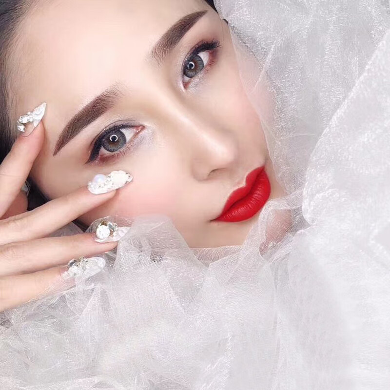 卡夕沐韩式半眉眼唇装饰画美容院装宣传海报纹绣工作室挂画 图8 50*50