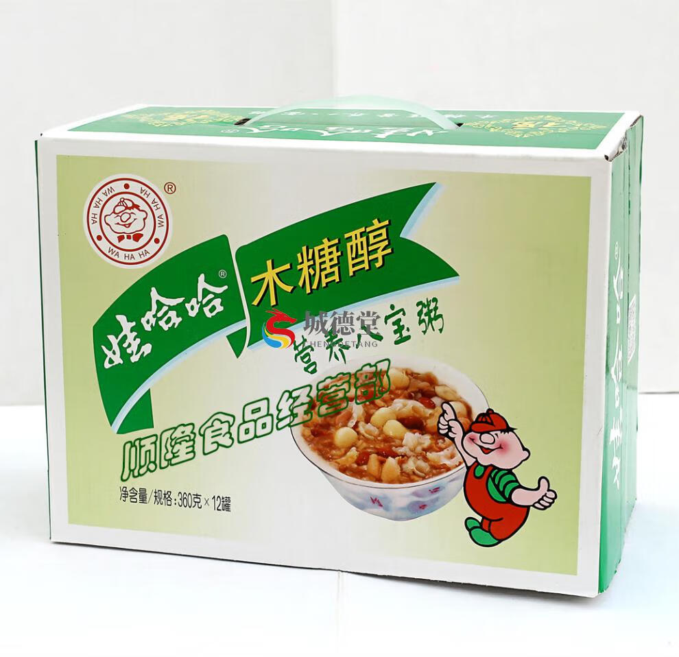 娃哈哈木糖醇营养八宝粥360g*12罐/箱 桂圆莲子百合 红枣小米整箱