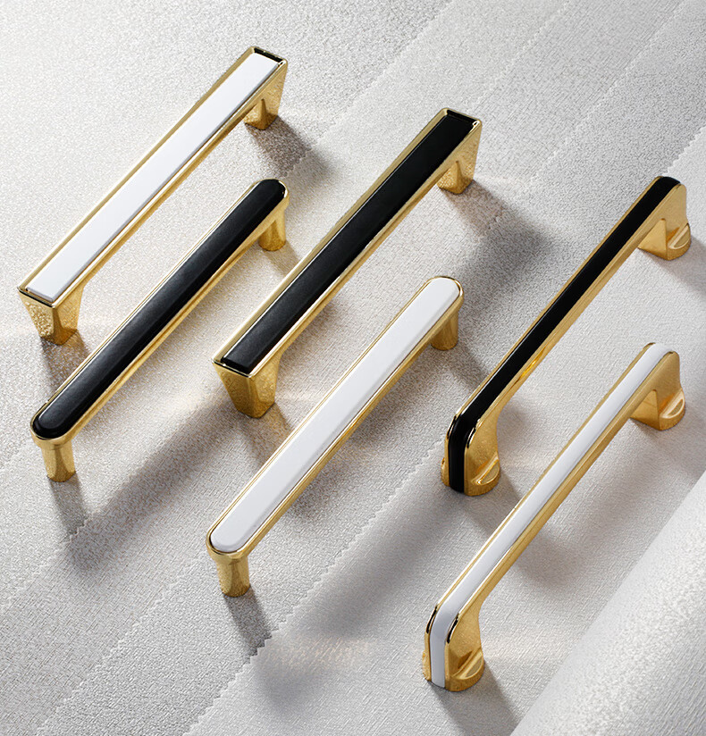 美式衣柜门拉手金色单孔田园抽屉现代简约橱柜门把手北欧小拉手9005黑