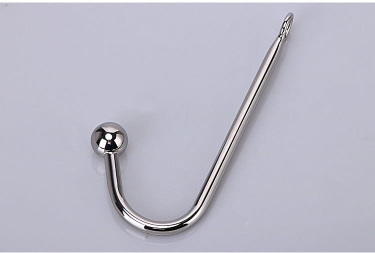 成人用品另类单珠圆头肛钩玩具后庭按摩金属弯钩男女具单头90肛勾45