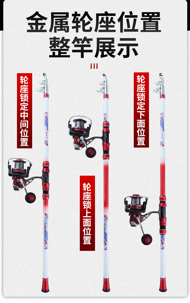 锚杆锚鱼竿大巨物套装可视锚竿超硬远投锚鱼杆碳素猫鱼杆鱼竿钓竿 2.