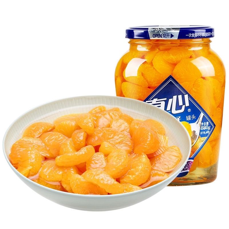 真心黄桃罐头什锦山楂菠萝海棠杏梨椰果橘子苹果荔枝880g多规格1200魁