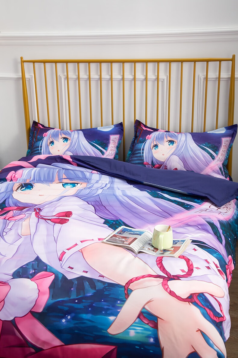 四件套二次元动漫和泉纱雾宅男床上用品1.8m床笠被罩学生宿舍床单1.
