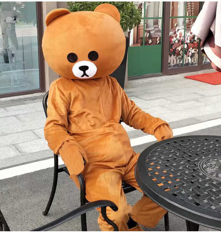 熊抖音发传单小熊套装皮卡丘行走玩偶服装 深色可爱 身高176-185cm