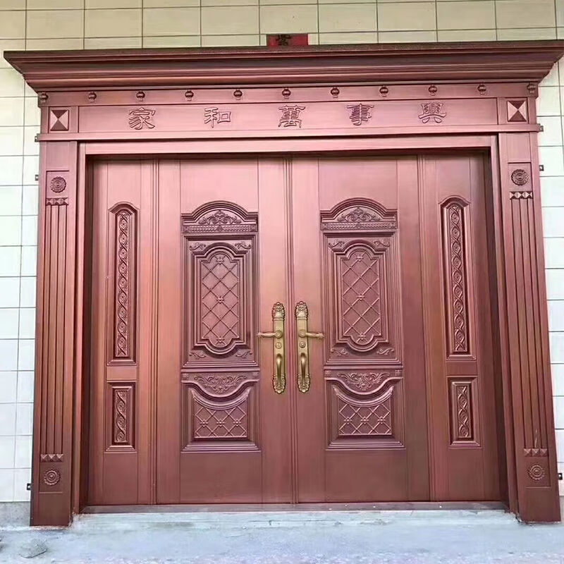 智家派农村别墅大门自建房锌合金防盗双开门外门入户门庭院进户门四开