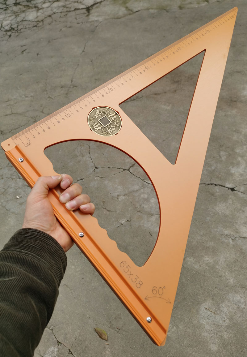 定制木工三角尺大号高精度加厚电木90度直角裁板切割机底板装修工具 