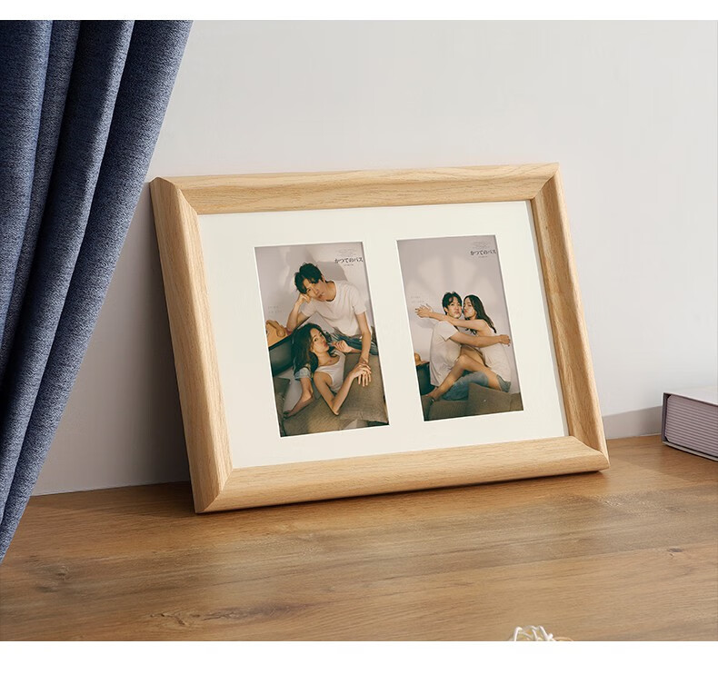 彤悦相框情侣二联组合创意相片框挂墙实木画框加洗照片做成摆台礼物装
