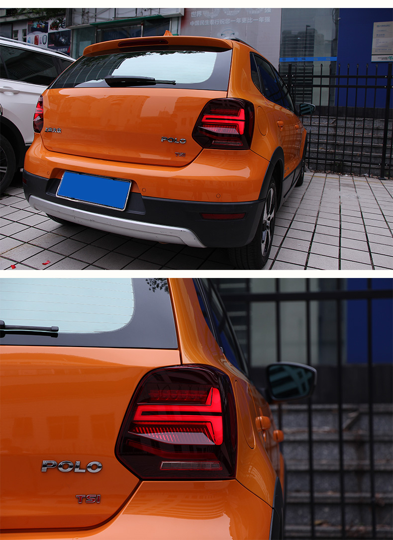 大众polo改装尾灯适用于11-18款大众新polo尾灯总成波罗改装led行车灯