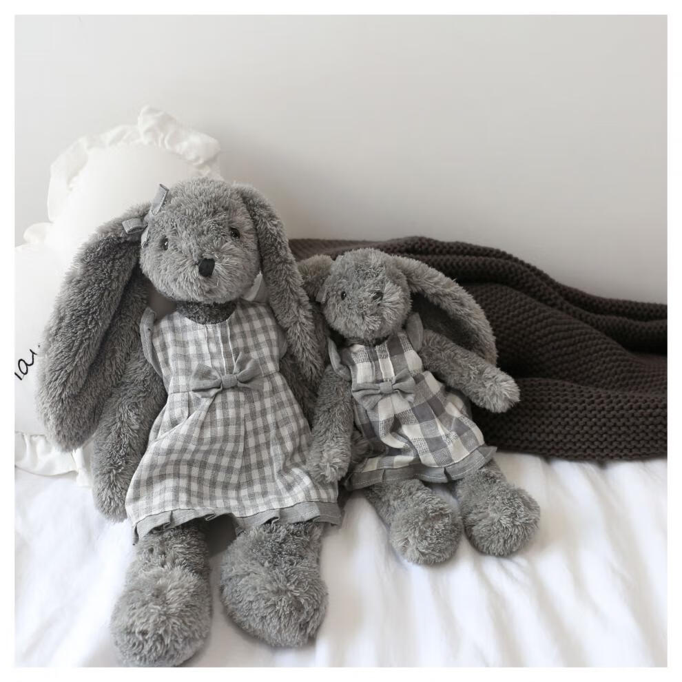 迪士尼北欧田园穿衣公仔毛绒玩具灰兔玩偶女孩居风布娃娃生日礼物ins