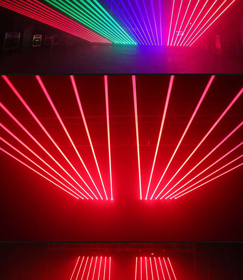 舞美明道八眼光束激光灯扫描光束灯舞台灯光ktv包厢夜店led七彩旋转