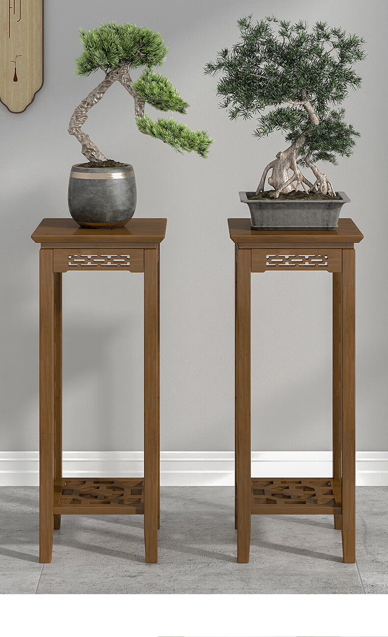 新款花架子客厅落地式室内花台实木花盆架仿古花几中式阳台花架置物架