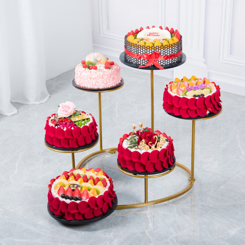 生日蛋糕架多层蛋糕点心摆设架子新款欧式心形创意可拆六层八层十层