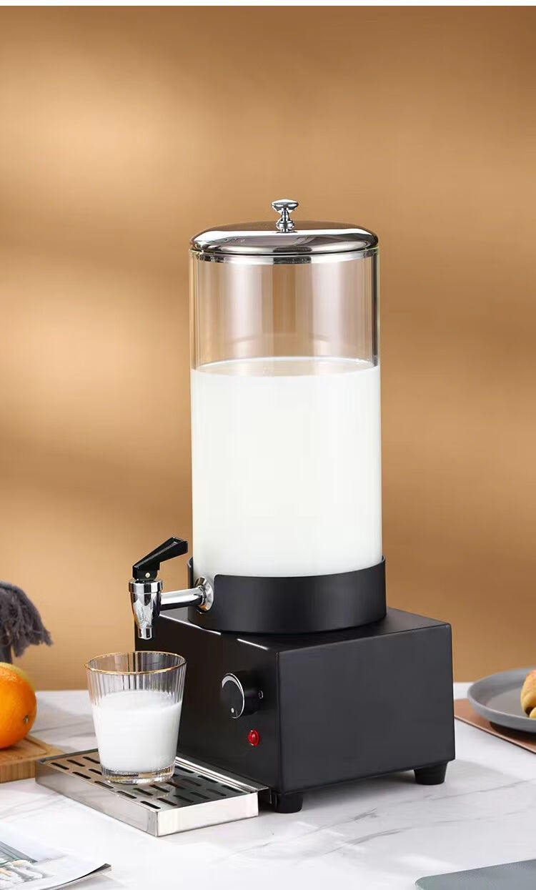 居富德自助餐牛奶鼎玻璃罐电加热咖啡鼎酒店保温豆浆牛奶桶饮料机果汁