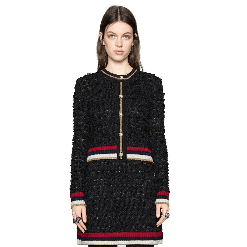 gucci古驰女装黑色短款外套开衫478714 x5z63 1079代购 s