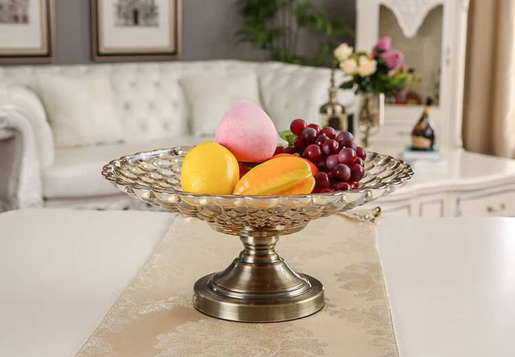 欧式高档水果盘 果盘高档上档次大容量ktv高端高颜值果盆玻璃高脚水果