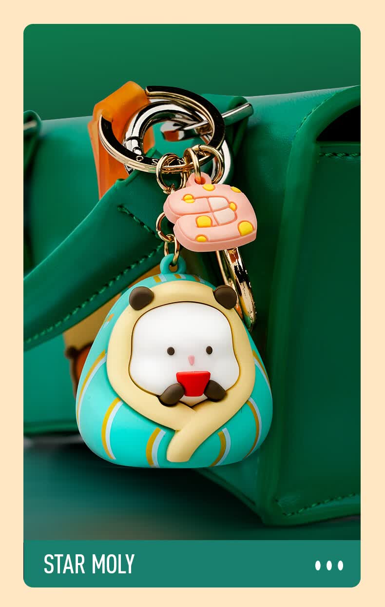 迪士尼野萌君日常系列情侣钥匙扣网红表情包ip公仔少女心背包挂件萌