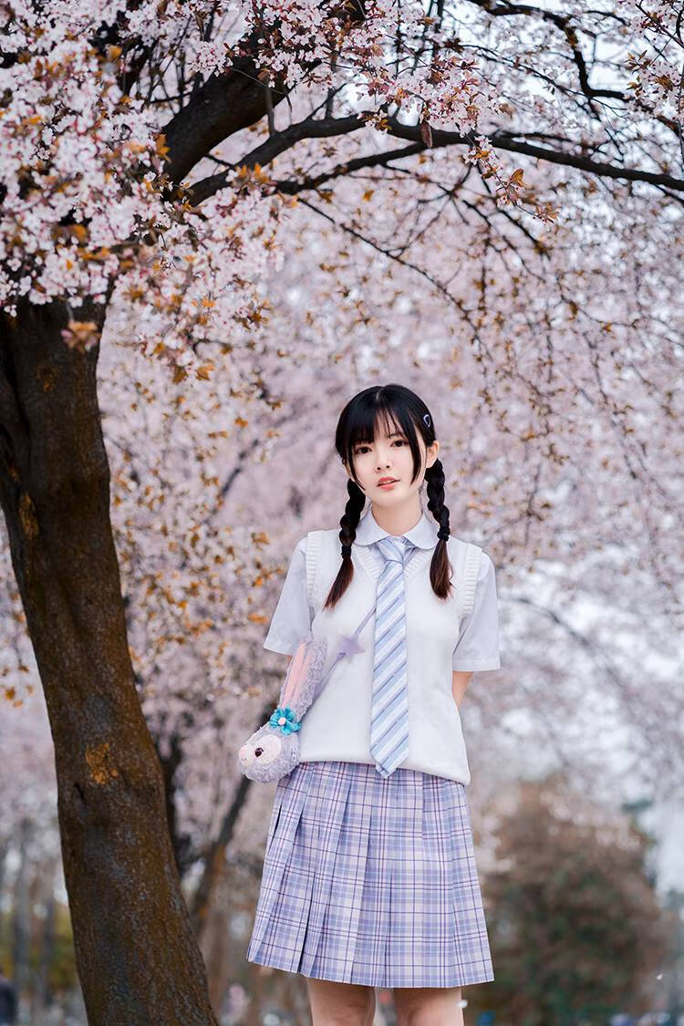 梗豆物语原创jk制服百褶裙独角兽毛料软萌学院风少女格裙a款独角兽