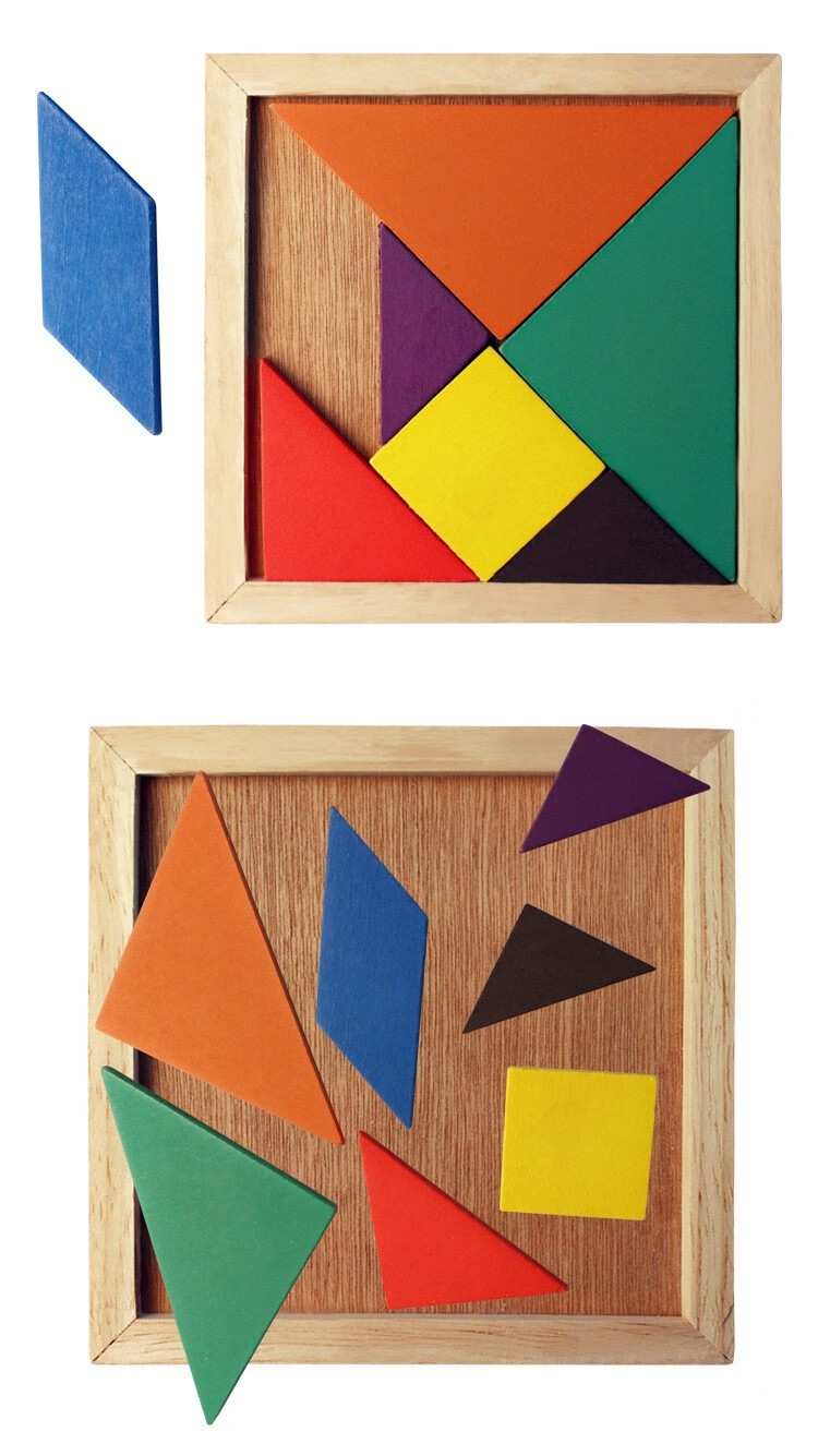 生日礼物及其他节日创意七巧板拼图玩具木质拼板礼物小礼品发六一幼儿