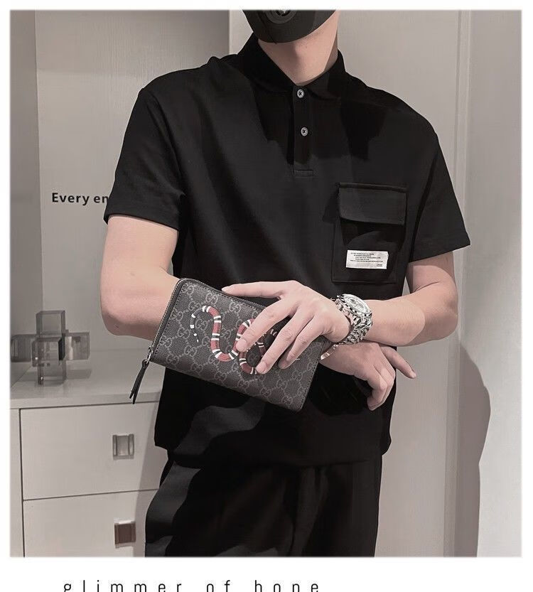 迈雷驰夏季短袖polo衫黑色痞帅体恤翻领半袖上衣t潮牌感男装上衣韩版