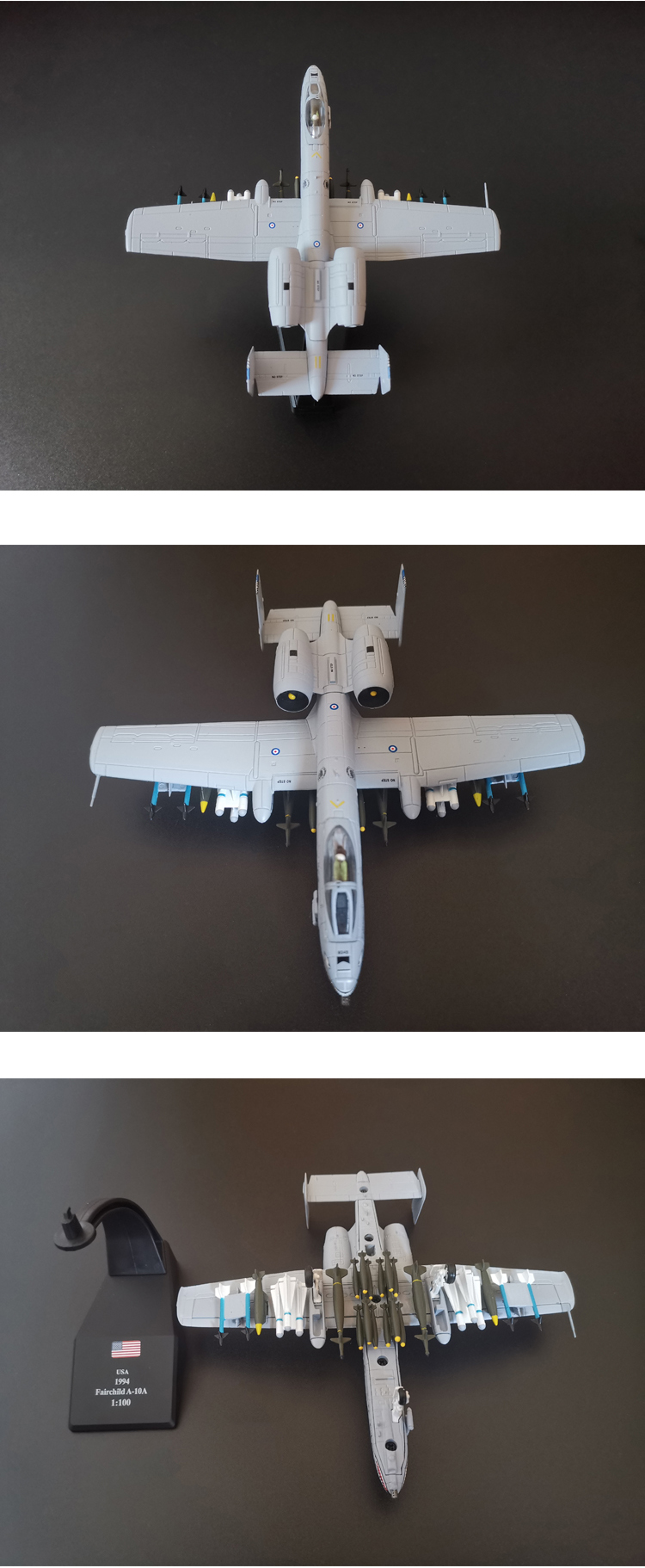 1100海湾战争美军飞虎队a10a战斗机攻击机a10军事飞机模型1100f15e