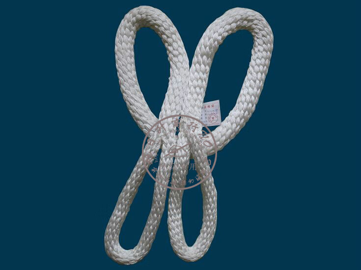 吊车用的吊带尼龙吊绳两头扣起重吊装带拖车行车吊装绳1235吨白色圆形